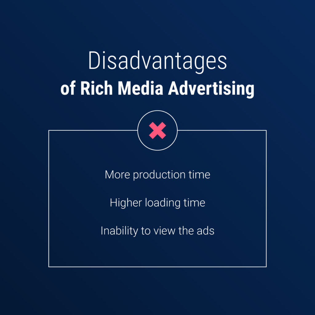 disadvantages of rich media ads