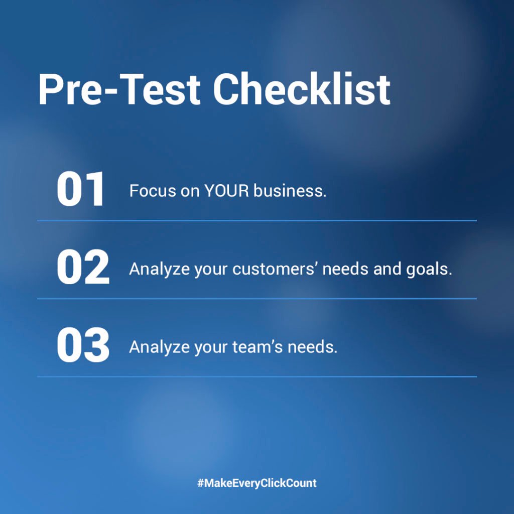 checklist for testing new software
