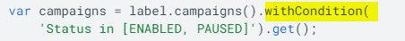 Google Ads Scripts Selector Example